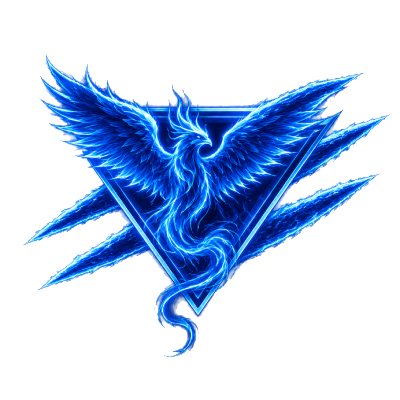 Logo AdsPay — feniks z niebieskich płomieni